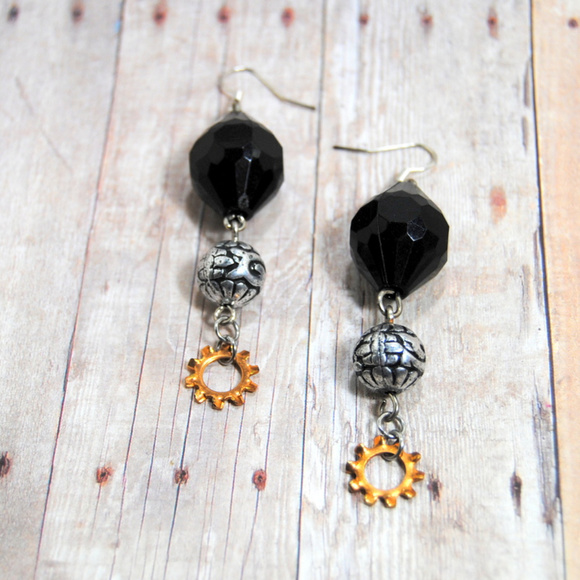 Steampunk Earrings Jewelry Parts Assemblage - Picture 2 of 2